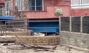 Aftermath of a Hotel Hit by Rogue Wave in Ventura
