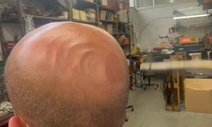 Scalp Massaged With Air Hose