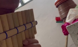 Pan Flute Duet With Washing Machine