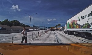 Woman Rescues Baby Opossum From Busy Freeway