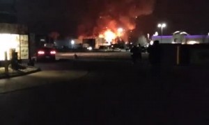 Massive Michigan industrial fire sparks hundreds of explosions