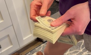 Wife Shows Her Money Counting Skills