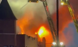 Roof of Forest Gate Police Station catches fire
