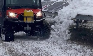 Solar Farm Gets Snowplowed