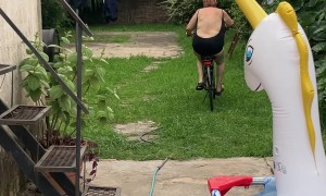 Grandma Falls Off Bicycle