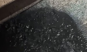 Black Water Pours Out of Drinking Fountain