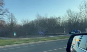 Police Chase Pickup Truck and Trailer Onto Train Tracks