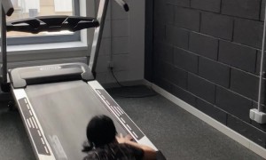 Speedy Treadmill Faceplant