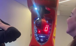 Woman Confidently Boxes Air