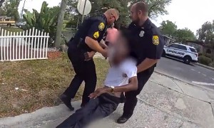 Police rescued an elderly man from burning house