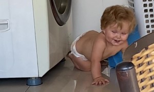 Baby Boy Gets Himself Unstuck