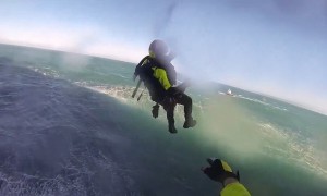 Climbers Rescued by Helicopter From Cliff Face in Italy