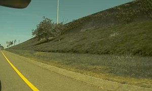 Stray Tire Causes Mayhem Off Highway