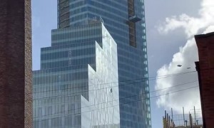 Building materials go flying as storm hits Manchester