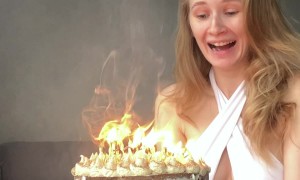Trick Candles Cover Birthday Cake In Smoke