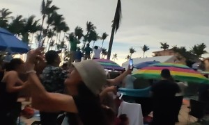 Crowd Watches Total Solar Eclipse in Mazatlan