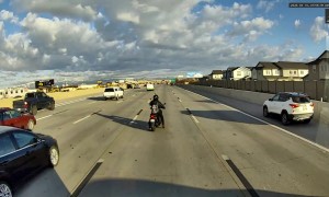 Moped Rider Leaves Crash Scene After Close Call With Semi