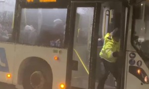 People Heading Out to Shop During Massive Norwegian Snow Storm
