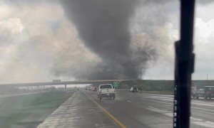 Massive Tornado Crosses Interstate