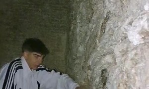 Floor Collapses Underneath Guy