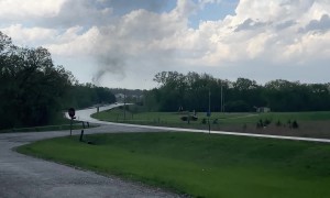 Tornado Funnel Reaches Into the Sky