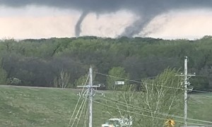 Multiple-Vortex Tornado in Omaha