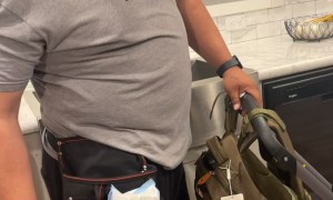 Dad Makes Own Version of Diaper Bag