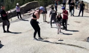 Guy Falls During Proposal