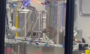 Robot Arms Duel With Light Sabers