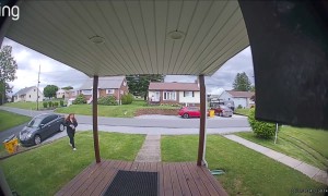 Woman Falls Off Front Porch