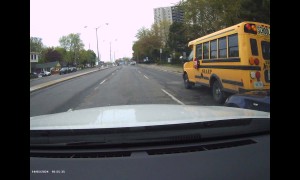 BMW Crashes Into School Bus