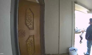 Sudden Thunderclap Startles Dad and Daughter