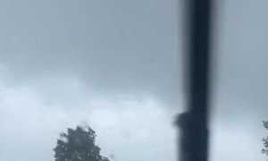 Driver Witnesses Possible Tornado in Fairmont, Minnesota
