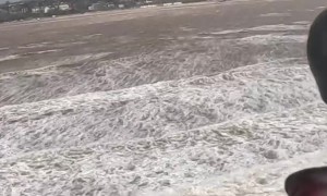Kitesurfing During Winter Storm in the UK