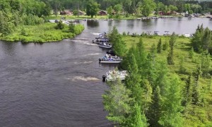 Chippewa Flowage Floating Bog Gets Moved by Boats