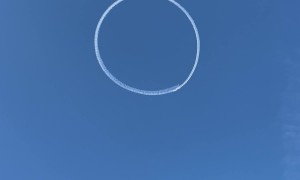 Airplane Skywrites Smiling Face