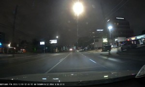 Woman Nearly Hit While Crossing Road in the Dark