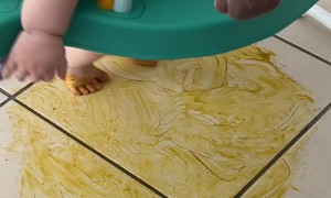 Baby Dances Around In His Filth