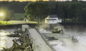 Rapidan Dam House Collapses Into River