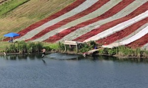 Giant American Flag Waterslide