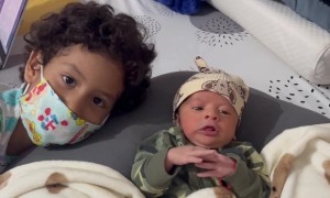 Serious Baby Contemplates Life