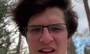 Guy Narrowly Avoids Falling Tree Near Devils Tower