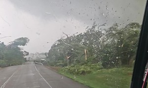 Driver Gets Caught In Tornado's Path