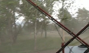 Wind Tears Roof Off of House