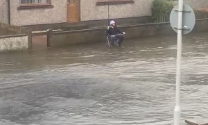 Fishing in a Flooded Road