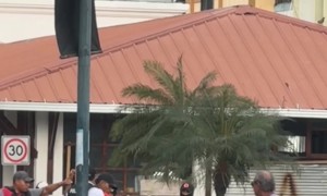 Distracted Pedestrian Meets Lamppost