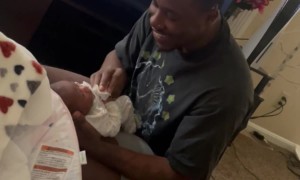 Baby Throws Up On Dad's Face