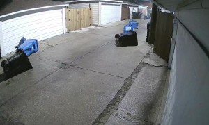 Chicago Storm Blows Garbage Cans Away