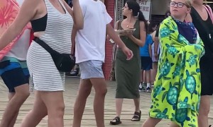 Seagull Steals Woman's Pizza