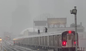 New York Subway Surfers In The Rain